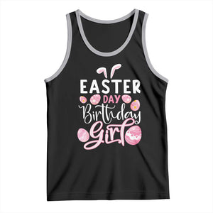 Funny Easter Day Birthday Girl Tank Top Born On Easter Day Eggs TS11 Black Athletic Heather Print Your Wear