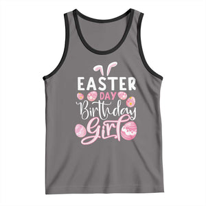 Funny Easter Day Birthday Girl Tank Top Born On Easter Day Eggs TS11 Deep Heather Black Print Your Wear