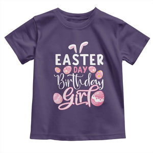 Funny Easter Day Birthday Girl Toddler T Shirt Born On Easter Day Eggs TS11 Purple Print Your Wear