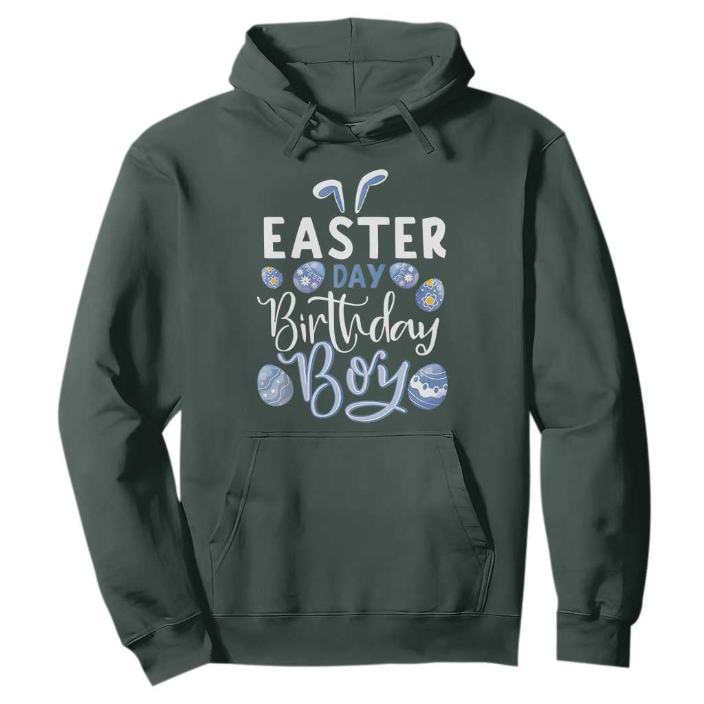 Funny Easter Day Birthday Boy Hoodie Born On Easter Day Eggs TS11 Dark Forest Green Print Your Wear