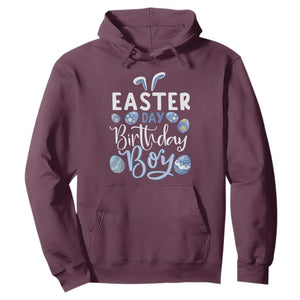 Funny Easter Day Birthday Boy Hoodie Born On Easter Day Eggs TS11 Maroon Print Your Wear