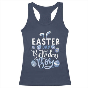 Funny Easter Day Birthday Boy Racerback Tank Top Born On Easter Day Eggs TS11 Navy Print Your Wear