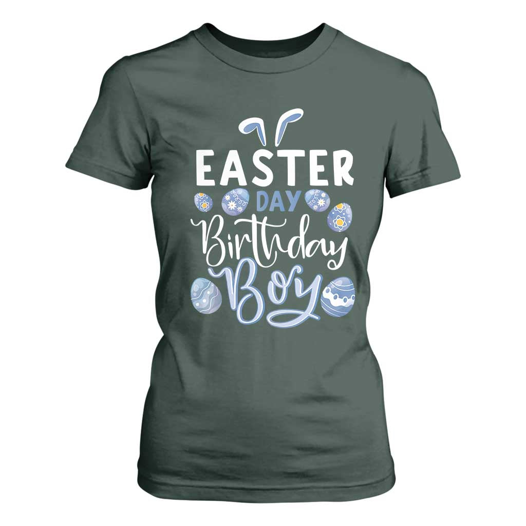 Funny Easter Day Birthday Boy T Shirt For Women Born On Easter Day Eggs TS11 Dark Forest Green Print Your Wear