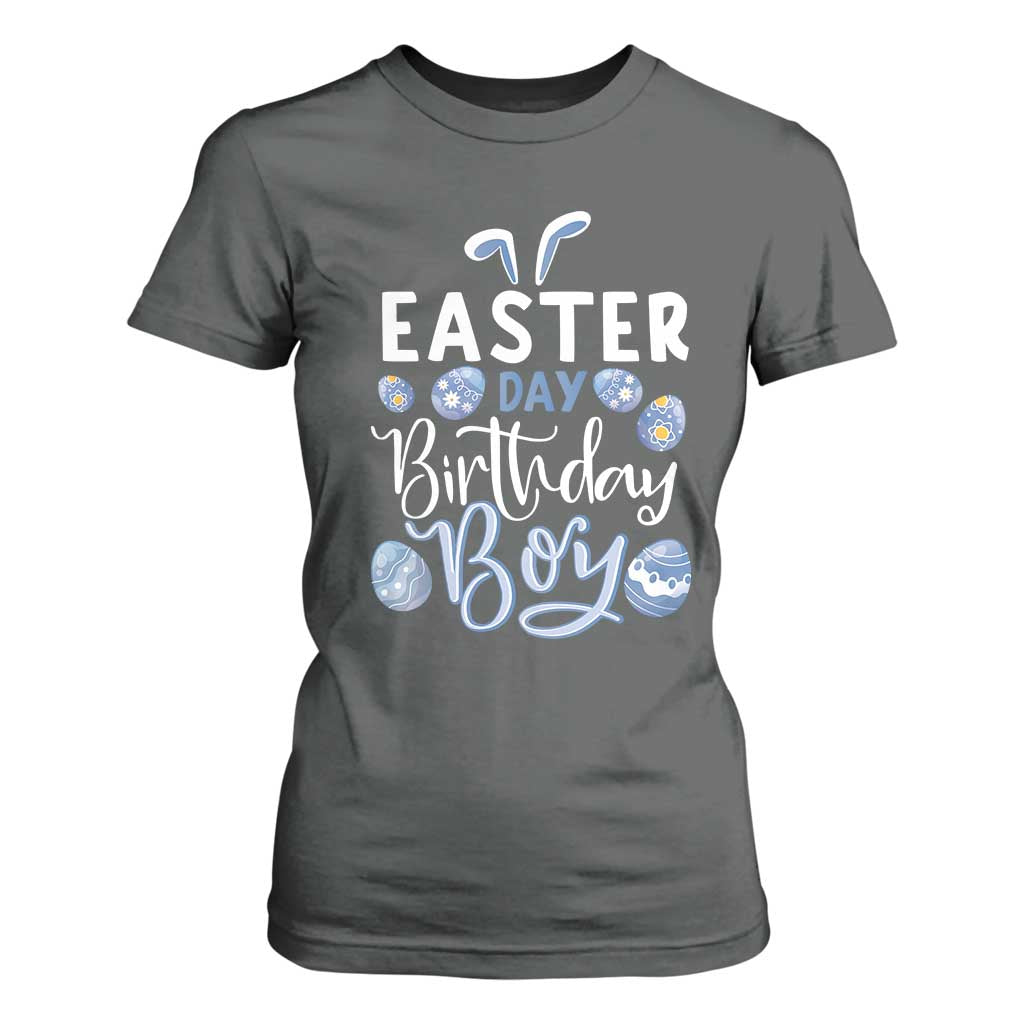 Funny Easter Day Birthday Boy T Shirt For Women Born On Easter Day Eggs TS11 Dark Heather Print Your Wear