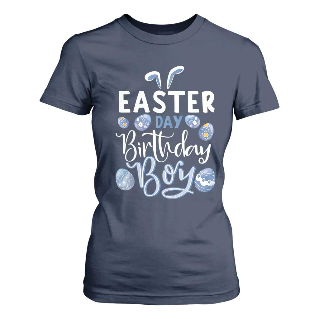 Funny Easter Day Birthday Boy T Shirt For Women Born On Easter Day Eggs TS11 Navy Print Your Wear