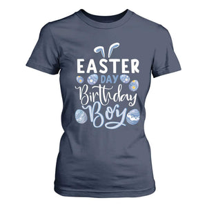 Funny Easter Day Birthday Boy T Shirt For Women Born On Easter Day Eggs TS11 Navy Print Your Wear