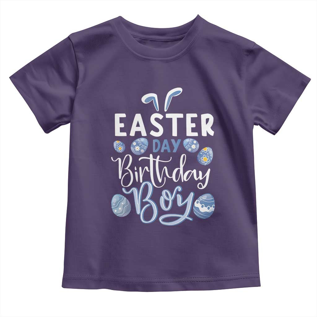 Funny Easter Day Birthday Boy Toddler T Shirt Born On Easter Day Eggs TS11 Purple Print Your Wear