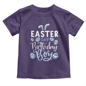 Funny Easter Day Birthday Boy Toddler T Shirt Born On Easter Day Eggs TS11 Purple Print Your Wear