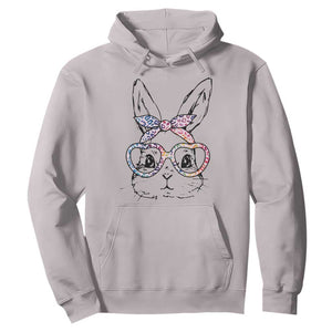 Easter Day Bunny Rabbit Face Tie Dye Glasses Hoodie TS11 Ice Gray Print Your Wear