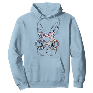 Easter Day Bunny Rabbit Face Tie Dye Glasses Hoodie TS11 Light Blue Print Your Wear
