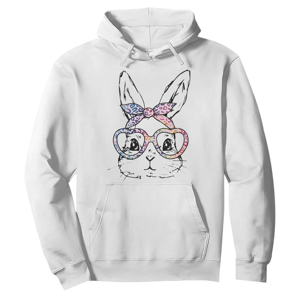 Easter Day Bunny Rabbit Face Tie Dye Glasses Hoodie TS11 White Print Your Wear