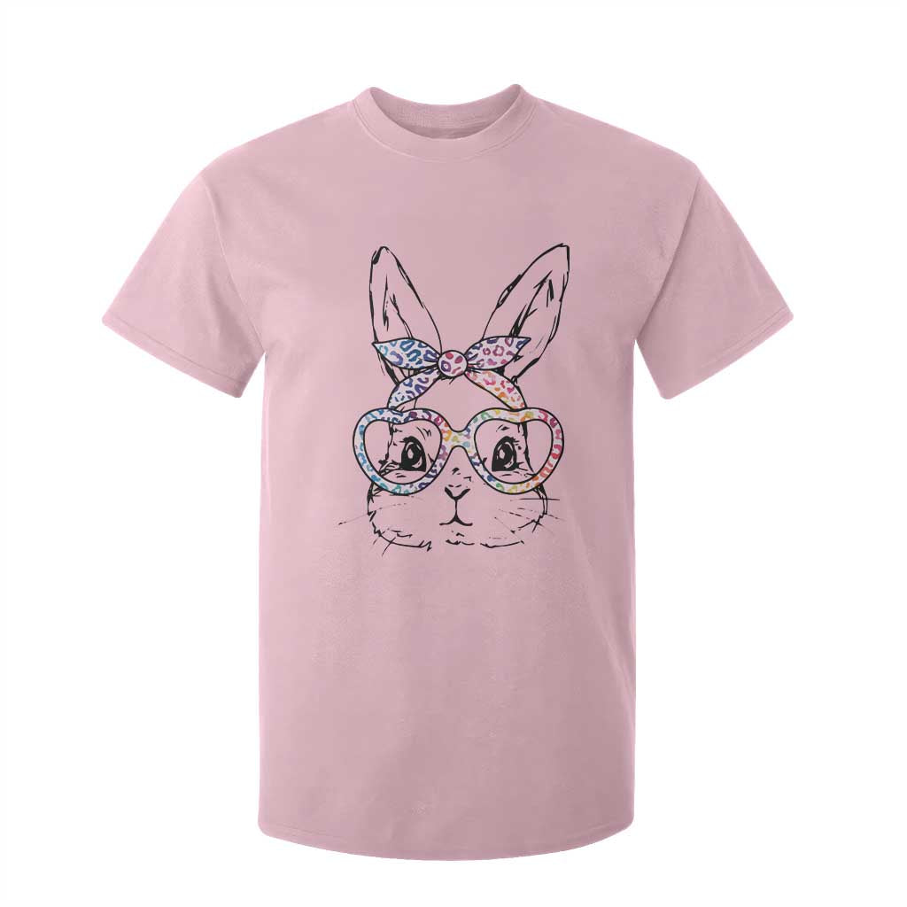 Easter Day Bunny Rabbit Face Tie Dye Glasses T Shirt For Kid TS11 Light Pink Print Your Wear