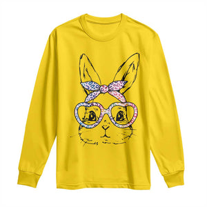 Easter Day Bunny Rabbit Face Tie Dye Glasses Long Sleeve Shirt TS11 Daisy Print Your Wear