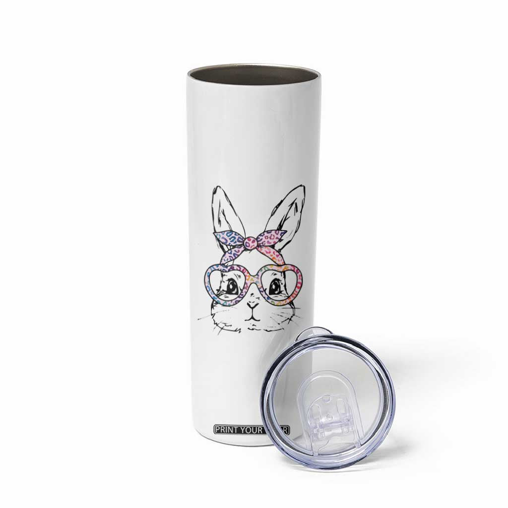 Easter Day Bunny Rabbit Face Tie Dye Glasses Skinny Tumbler TS11 Print Your Wear