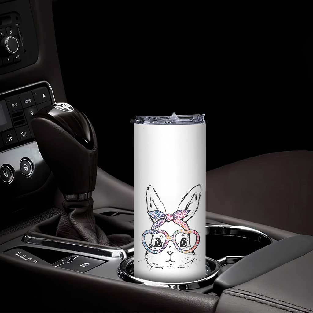 Easter Day Bunny Rabbit Face Tie Dye Glasses Skinny Tumbler TS11 Print Your Wear