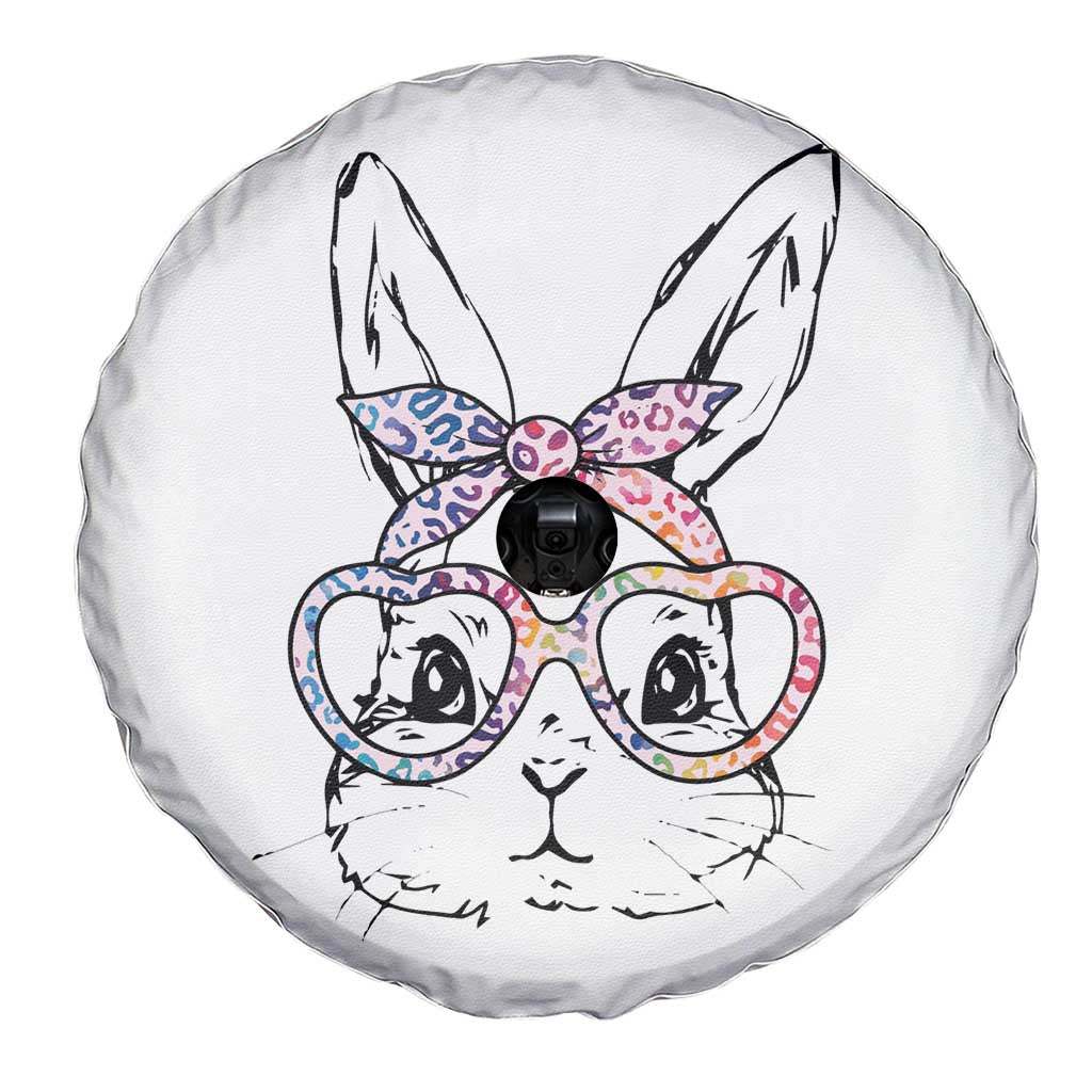 Easter Day Bunny Rabbit Face Tie Dye Glasses Spare Tire Cover TS11 Print Your Wear