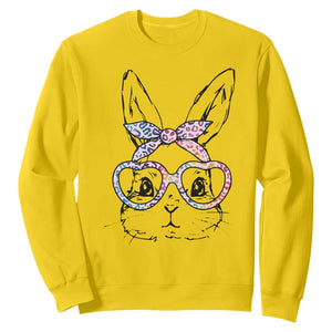 Easter Day Bunny Rabbit Face Tie Dye Glasses Sweatshirt TS11 Daisy Print Your Wear
