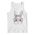 Easter Day Bunny Rabbit Face Tie Dye Glasses Tank Top TS11 White Print Your Wear