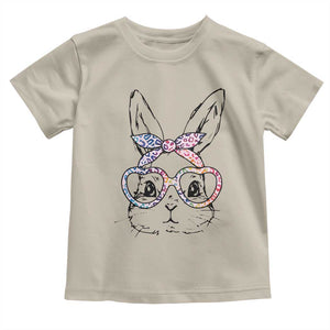 Easter Day Bunny Rabbit Face Tie Dye Glasses Toddler T Shirt TS11 Sand Print Your Wear