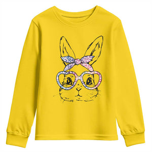 Easter Day Bunny Rabbit Face Tie Dye Glasses Youth Sweatshirt TS11 Daisy Print Your Wear