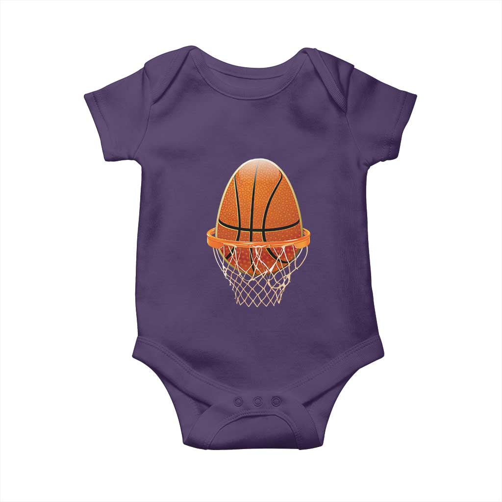 Funny Easter Egg Basketball Sport Lover Baby Onesie TS11 Purple Print Your Wear