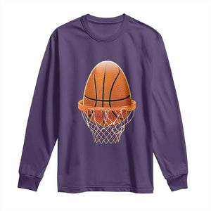 Funny Easter Egg Basketball Sport Lover Long Sleeve Shirt TS11 Purple Print Your Wear