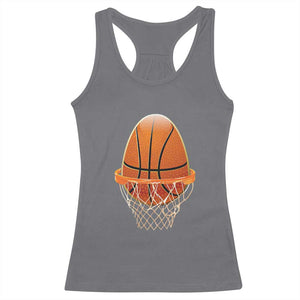 Funny Easter Egg Basketball Sport Lover Racerback Tank Top TS11 Charcoal Print Your Wear