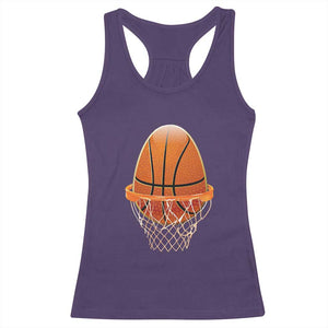 Funny Easter Egg Basketball Sport Lover Racerback Tank Top TS11 Purple Print Your Wear