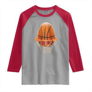 Funny Easter Egg Basketball Sport Lover Raglan Shirt TS11 Sport Gray Red Print Your Wear