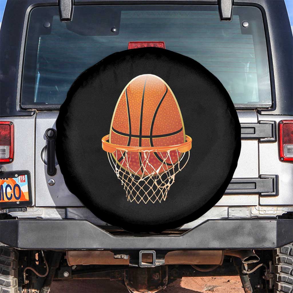 Funny Easter Egg Basketball Sport Lover Spare Tire Cover TS11 No hole Black Print Your Wear