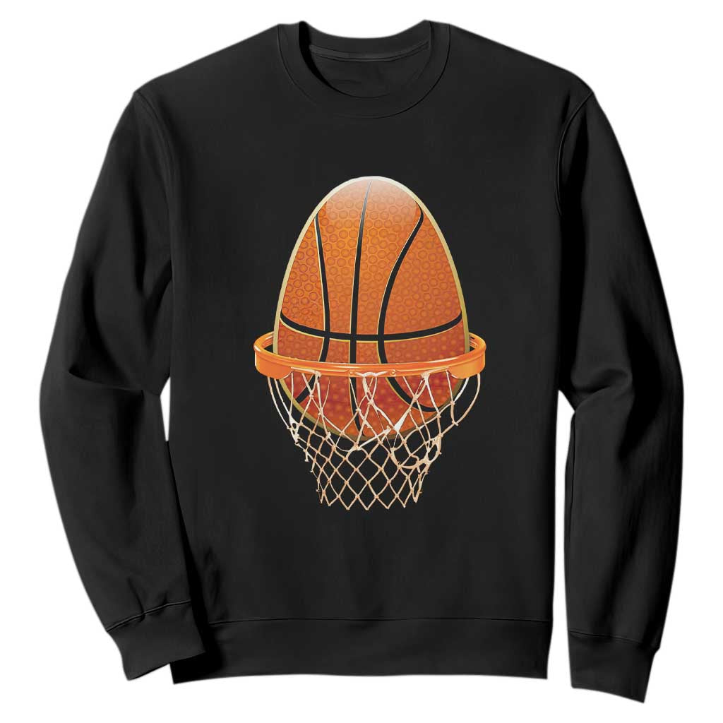 Funny Easter Egg Basketball Sport Lover Sweatshirt TS11 Black Print Your Wear