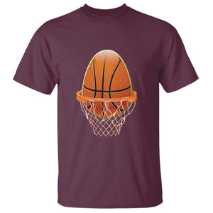 Funny Easter Egg Basketball Sport Lover T Shirt TS11 Maroon Print Your Wear