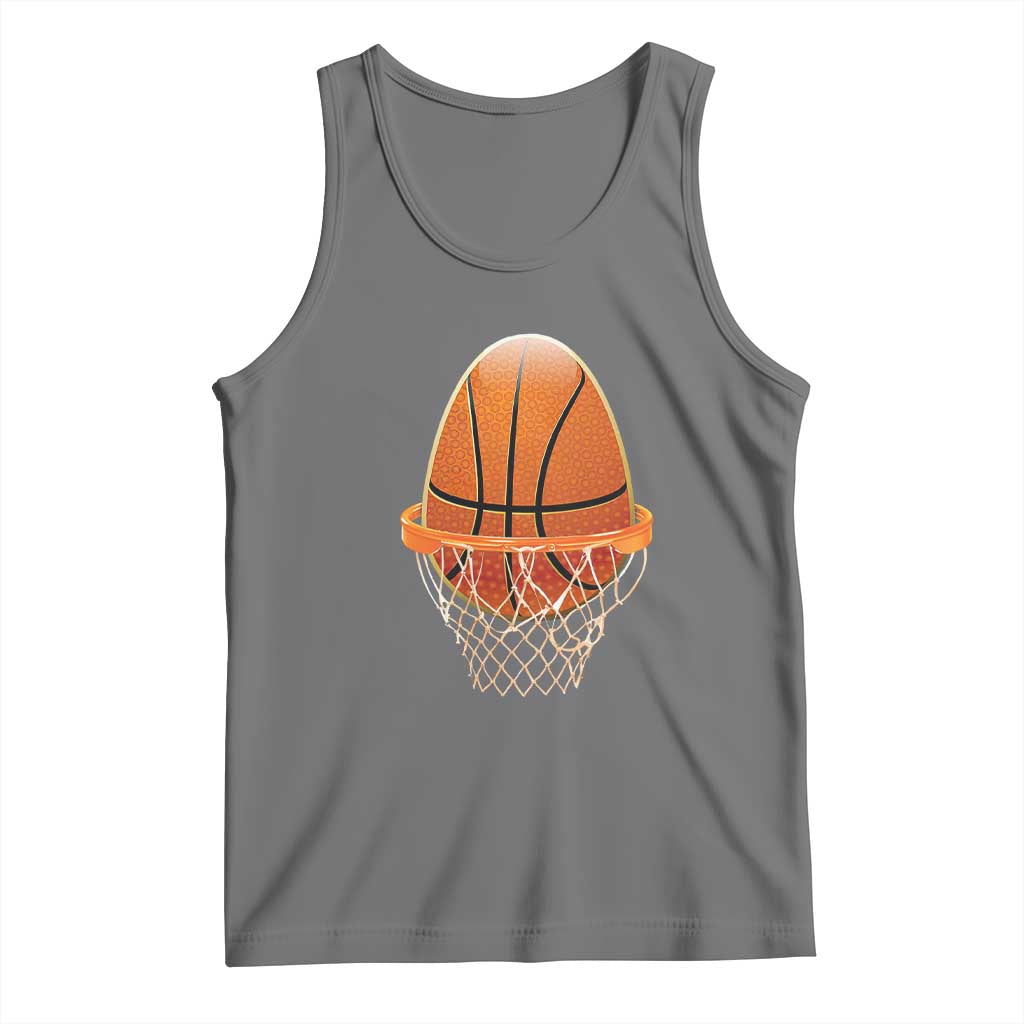Funny Easter Egg Basketball Sport Lover Tank Top TS11 Black Heather Print Your Wear