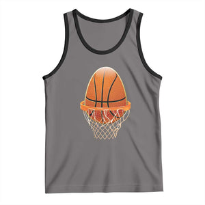 Funny Easter Egg Basketball Sport Lover Tank Top TS11 Deep Heather Black Print Your Wear