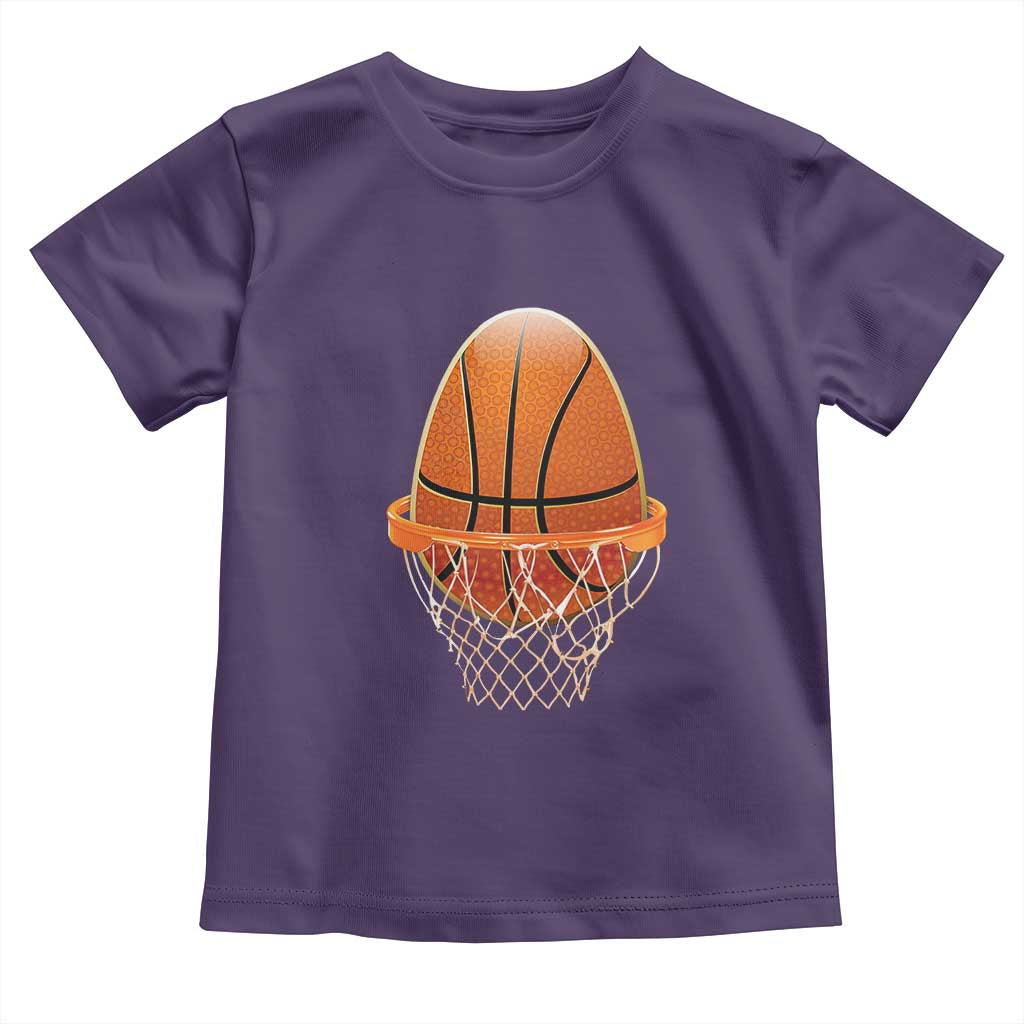 Funny Easter Egg Basketball Sport Lover Toddler T Shirt TS11 Purple Print Your Wear