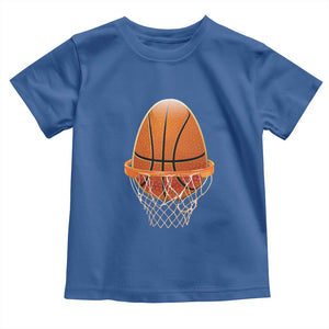 Funny Easter Egg Basketball Sport Lover Toddler T Shirt TS11 Royal Blue Print Your Wear