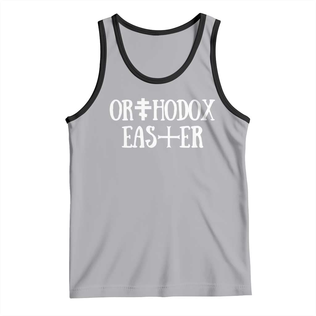 Orthodox Easter Orthodox Christian Faith Jesus Cross Tank Top TS11 Athletic Heather Black Print Your Wear