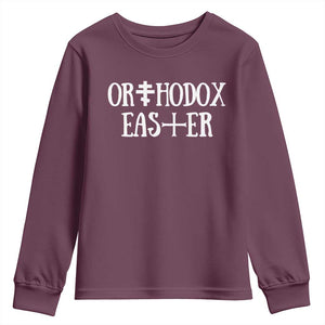 Orthodox Easter Orthodox Christian Faith Jesus Cross Youth Sweatshirt TS11 Maroon Print Your Wear