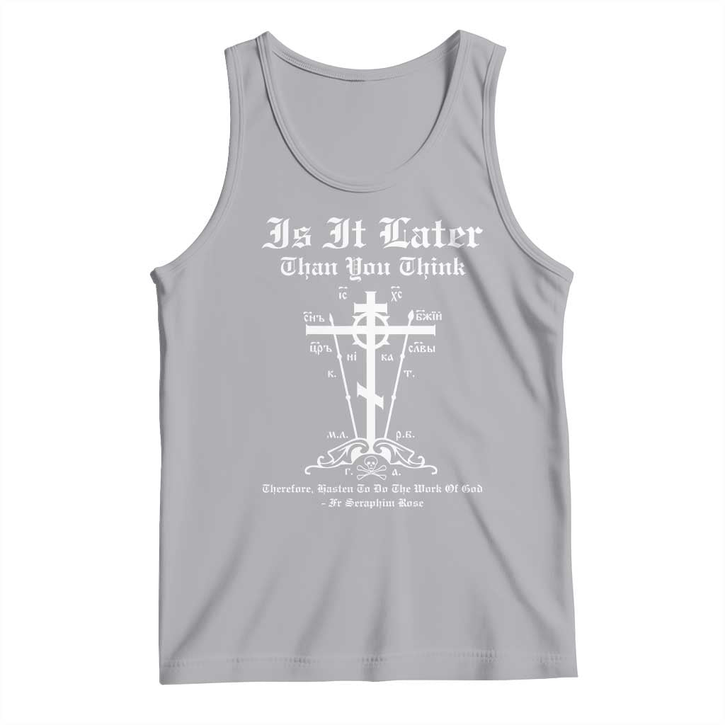 Eastern Orthodox Christian Seraphim Rose Tank Top Is It Rather Than You Think Russian Cavalry Cross TS11 Athletic Heather Print Your Wear
