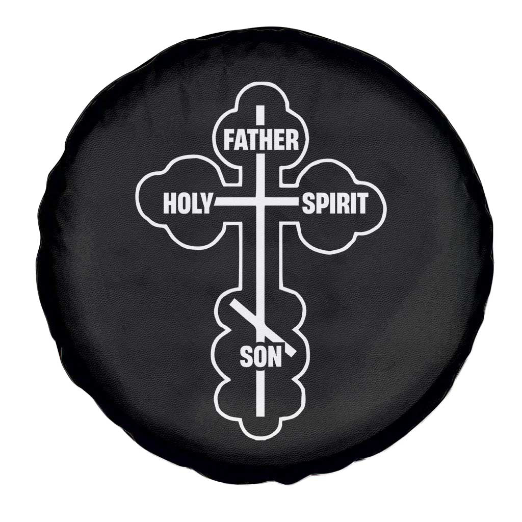 Russian Greek Byzantine Golden Orthodox Cross Father Son Holy Spirit Spare Tire Cover TS11 Print Your Wear