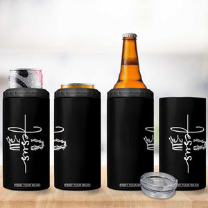 Jesus Christian Lord & Savior Crown of Thorns 4 in 1 Can Cooler Tumbler TS11 Print Your Wear