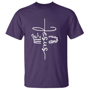 Jesus Christian Lord & Savior Crown of Thorns T Shirt TS11 Purple Print Your Wear