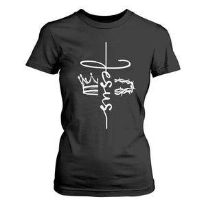 Jesus Christian Lord & Savior Crown of Thorns T Shirt For Women TS11 Black Print Your Wear