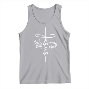 Jesus Christian Lord & Savior Crown of Thorns Tank Top TS11 Athletic Heather Print Your Wear