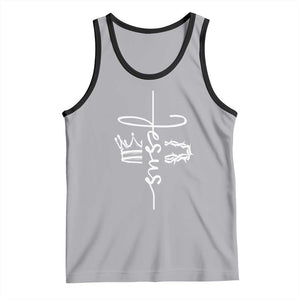 Jesus Christian Lord & Savior Crown of Thorns Tank Top TS11 Athletic Heather Black Print Your Wear
