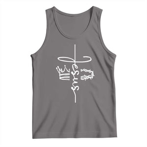 Jesus Christian Lord & Savior Crown of Thorns Tank Top TS11 Deep Heather Print Your Wear