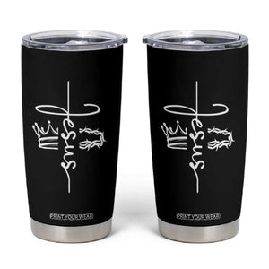 Jesus Christian Lord & Savior Crown of Thorns Tumbler Cup TS11 Black Print Your Wear