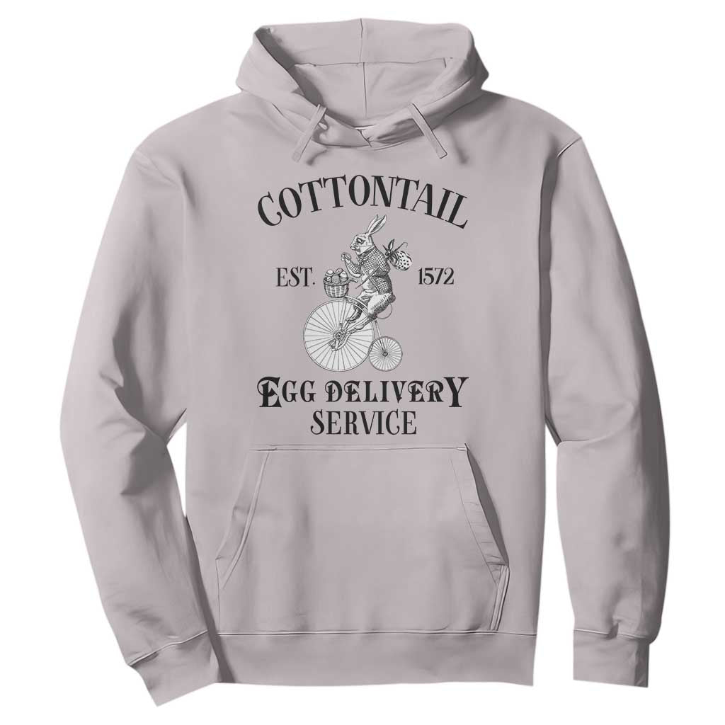 Funny Easter Day Cottontail Egg Delivery Service Hoodie Bunny Rabbit TS11 Ice Gray Print Your Wear