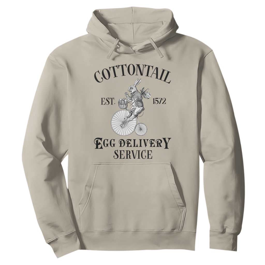 Funny Easter Day Cottontail Egg Delivery Service Hoodie Bunny Rabbit TS11 Sand Print Your Wear