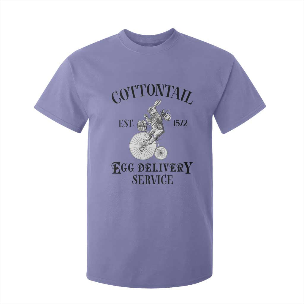 Funny Easter Day Cottontail Egg Delivery Service T Shirt For Kid Bunny Rabbit TS11 Violet Print Your Wear